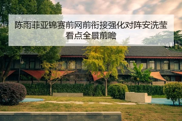 陈雨菲亚锦赛前网前衔接强化对阵安洗莹看点全景前瞻